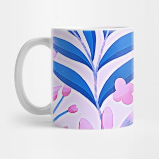 Beautiful purple, blue and pink flower pattern Mug